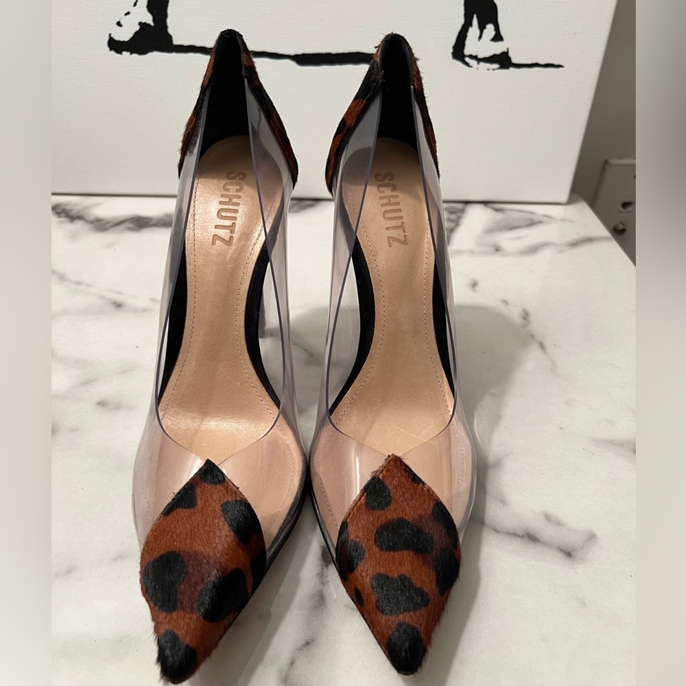 SCHUTZ Cendi 2 Haircalf & PVC Pump— Never Worn